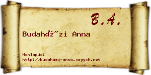 Budaházi Anna névjegykártya